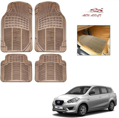 AuTO ADDiCT Rubber Standard Mat For  Datsun Go+(Beige)