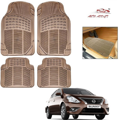 AuTO ADDiCT Rubber Standard Mat For  Nissan Sunny(Beige)