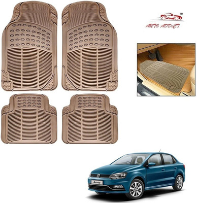 AuTO ADDiCT Rubber Standard Mat For  Volkswagen Ameo(Beige)