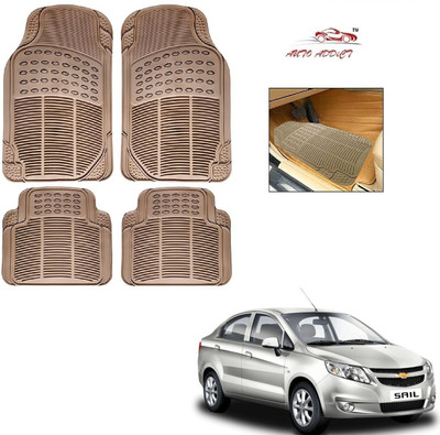 AuTO ADDiCT Rubber Standard Mat For  Chevrolet Sail(Beige)
