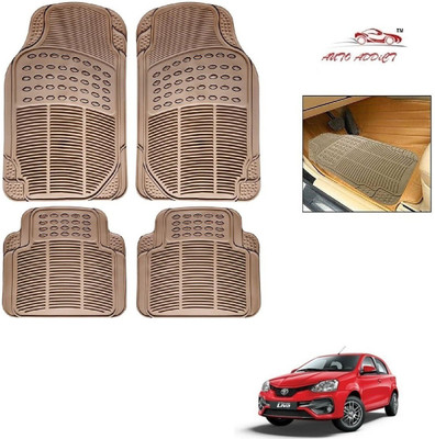 AuTO ADDiCT Rubber Standard Mat For  Toyota Etios Liva(Beige)