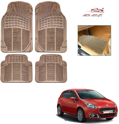 AuTO ADDiCT Rubber Standard Mat For  Fiat Punto Evo(Beige)