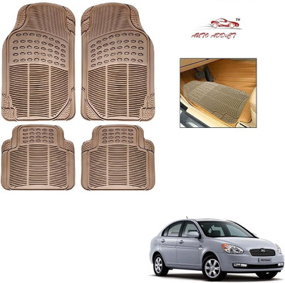 AuTO ADDiCT Rubber Standard Mat For  Hyundai Verna(Beige)