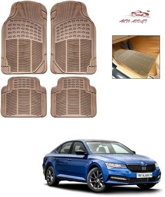 AuTO ADDiCT Rubber Standard Mat For  Skoda Superb(Beige)