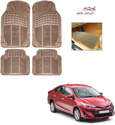 AuTO ADDiCT Rubber Standard Mat For  Toyota Yaris(Beige)