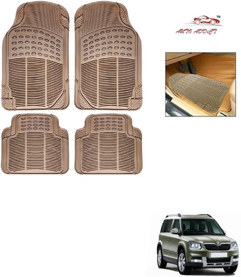 AuTO ADDiCT Rubber Standard Mat For  Skoda Yeti(Beige)