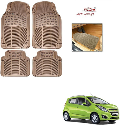 AuTO ADDiCT Rubber Standard Mat For  Chevrolet Beat(Beige)