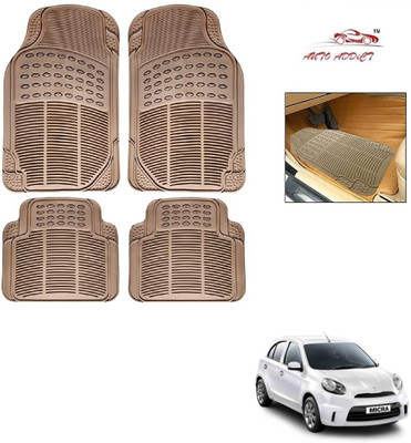 AuTO ADDiCT Rubber Standard Mat For  Nissan Micra Active(Beige)