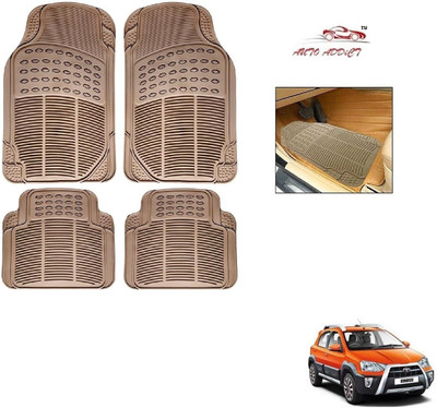 AuTO ADDiCT Rubber Standard Mat For  Toyota Etios Cross(Beige)