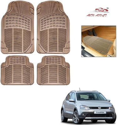 AuTO ADDiCT Rubber Standard Mat For  Volkswagen Polo Cross(Beige)
