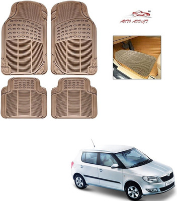 AuTO ADDiCT Rubber Standard Mat For  Skoda Fabia(Beige)