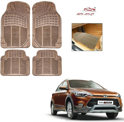 AuTO ADDiCT Rubber Standard Mat For  Hyundai i20 Active(Beige)