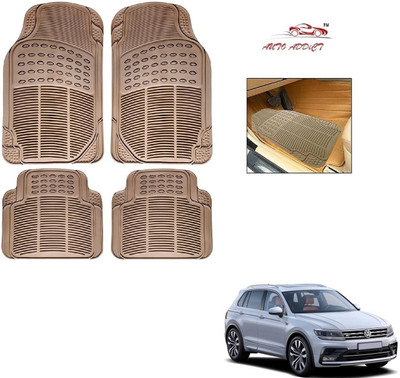 AuTO ADDiCT Rubber Standard Mat For  Volkswagen Tiguan(Beige)