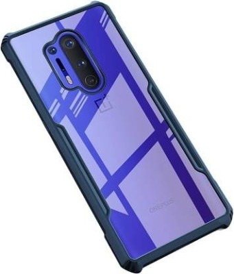 Mobile Back Cover Back Cover for OnePlus 8 Pro(Black, Transparent, Shock Proof)