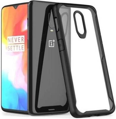 Mobile Back Cover Pouch for OnePlus 7(Black, Transparent, Shock Proof)