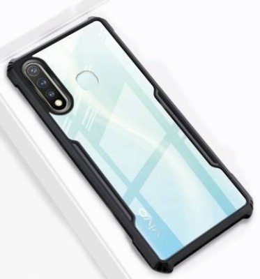 ISH COVER Back Cover for Vivo Y19, Vivo U20,Vivo Z1 Pro(Black, Transparent, Shock Proof)