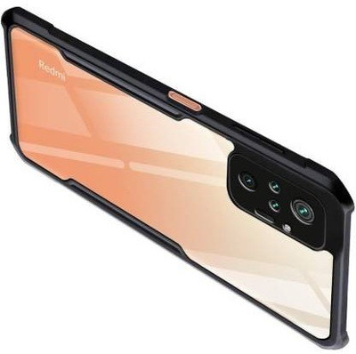 KGL KING Bumper Case for Mi Redmi Note 10 Pro, Mi Redmi Note 10 Pro Max(Black, Transparent, Shock Proof)
