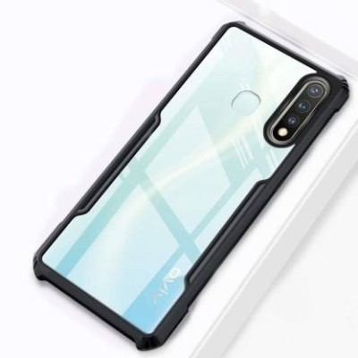 NIKICOVER Bumper Case for Vivo Y19, Vivo U20,Vivo Z1 Pro(Black, Transparent, Shock Proof)