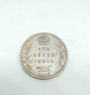 K N SONS JEWELS King & Emperor Edward VII (1905) One Rupee Silver Coin Medieval Coin Collection(1 Coins)