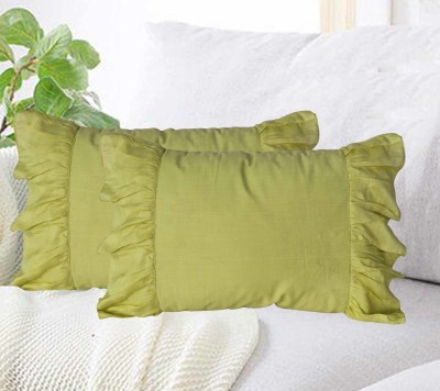 Dekor World Cotton Cushions & Pillows Cover(Pack of 2, 30 cm*50 cm, Light Green)