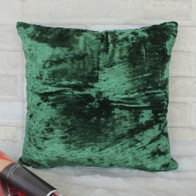 Dekor World Plain Cushions Cover(Pack of 2, 50 cm*50 cm, Dark Green)