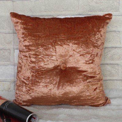 Dekor World Plain Cushions & Pillows Cover(Pack of 2, 40 cm*40 cm, Peach)