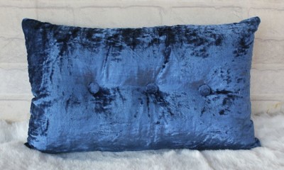 Dekor World Plain Cushions Cover(Pack of 2, 45 cm*70 cm, Dark Blue)