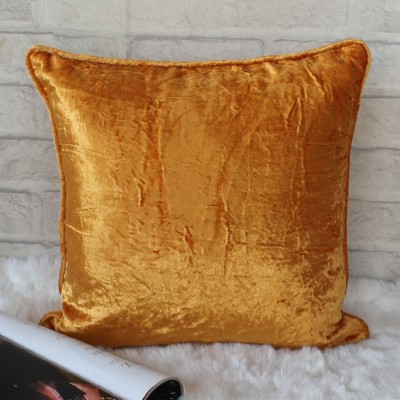 Dekor World Plain Cushions & Pillows Cover(Pack of 2, 40 cm*40 cm, Orange)
