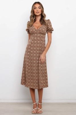 Urbanic Women A-line Brown Dress