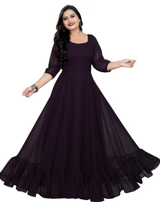 ICYNOSURE Women Maxi Purple Full Length Dress