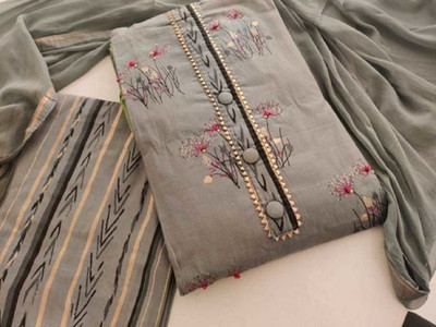 38 OFF on MEE APPARELS Cotton Embroidered Salwar Suit Material