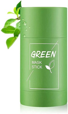 GLOWY Green Tea Herbal Cleansing Mask Stick for Face For Blackheads, Whiteheads, Oil Control & Anti-Acne Purifying Solid Clay Detox Mud Mask With Hyaluronic Acid & Green Tea(40 g)