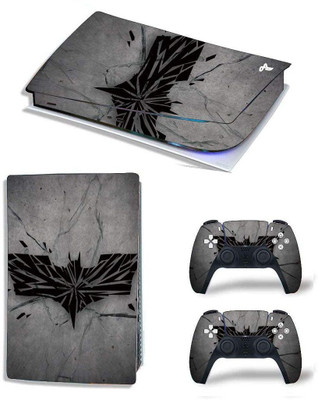 Skinny PS5 Skin Batman Grey Logo for PlayStation 5 Disc Edition 1x Console Skin, 2x Dualsense Controller Skin  Gaming Accessory Kit(Grey, For PS5)