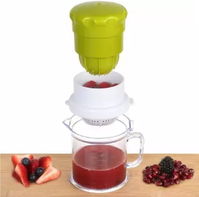 Riyansh Plastic 2 in 1 Hand Press Manual Fruit Juicer Hand Juicer(Clear)