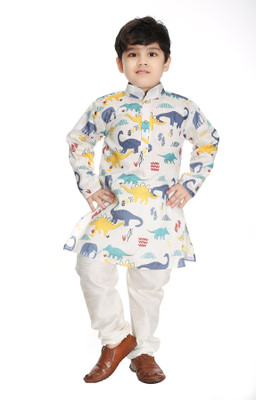 new gen Boys Festive & Party, Wedding Kurta and Pyjama Set(Multicolor Pack of 1)