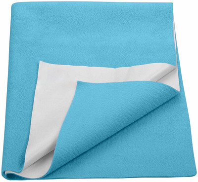 Trance Home Linen Cotton Baby Bed Protecting Mat(AQUA TURQUOISE BLUE, Large)