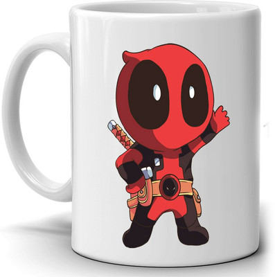Mr UVD Stylish Deadpool Vector Ceramic Coffee Mug(350 ml)