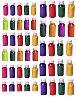 Z-Plus Pack of 50 Rangoli Powder(Multicolor)