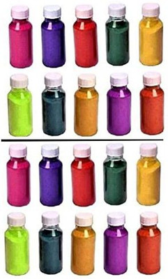 Paaroots Pack of 20 Rangoli Powder(Multicolor)