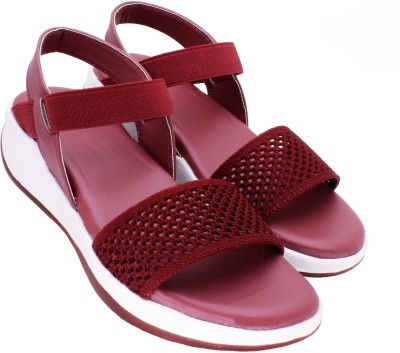 Digni Women Wedges(Maroon , 5)