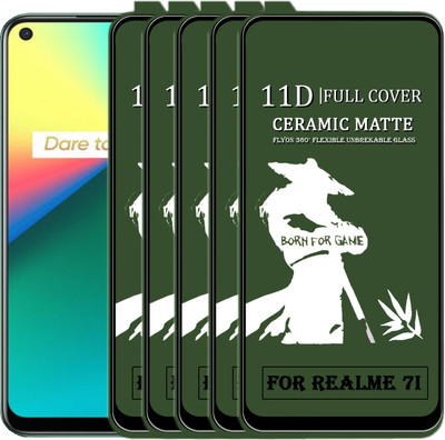 MaxR Edge To Edge Tempered Glass for REALME 7I(Pack of 5)