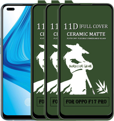 MaxR Edge To Edge Tempered Glass for OPPO F17 PRO(Pack of 3)