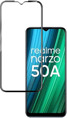 AKSHUD Edge To Edge Tempered Glass for Realme Narzo 50A(Pack of 1)