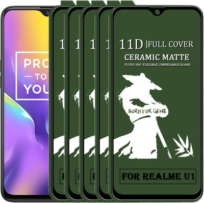 MaxR Edge To Edge Tempered Glass for Realme U1(Pack of 5)