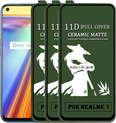 MaxR Edge To Edge Tempered Glass for REALME 7(Pack of 3)