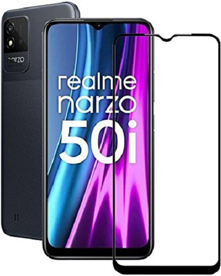 DSCASE Edge To Edge Tempered Glass for Realme Narzo 50i(Pack of 1)