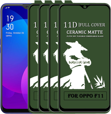 MaxR Edge To Edge Tempered Glass for OPPO F11(Pack of 4)