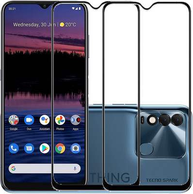 AARERED Edge To Edge Tempered Glass for Tecno Spark 8(Pack of 2)