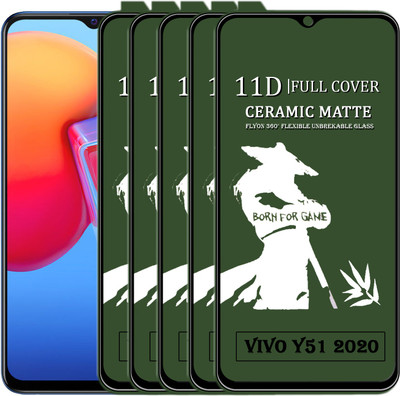 MaxR Edge To Edge Tempered Glass for VIVO Y51 2020(Pack of 5)