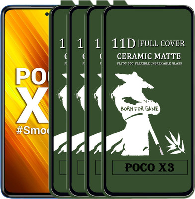 MaxR Edge To Edge Screen Guard for POCO X3(Pack of 4)